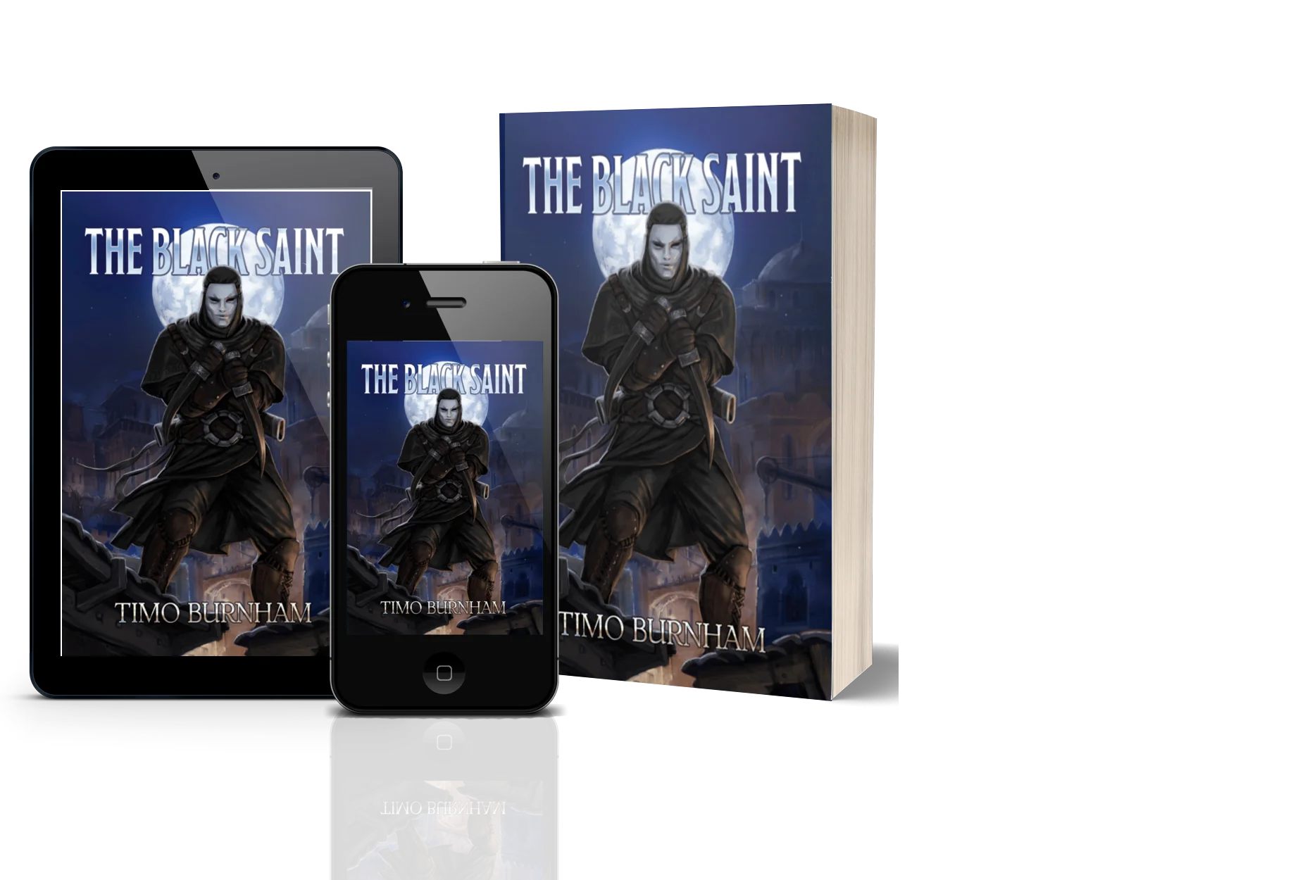 image of Black Saint in physical and digital